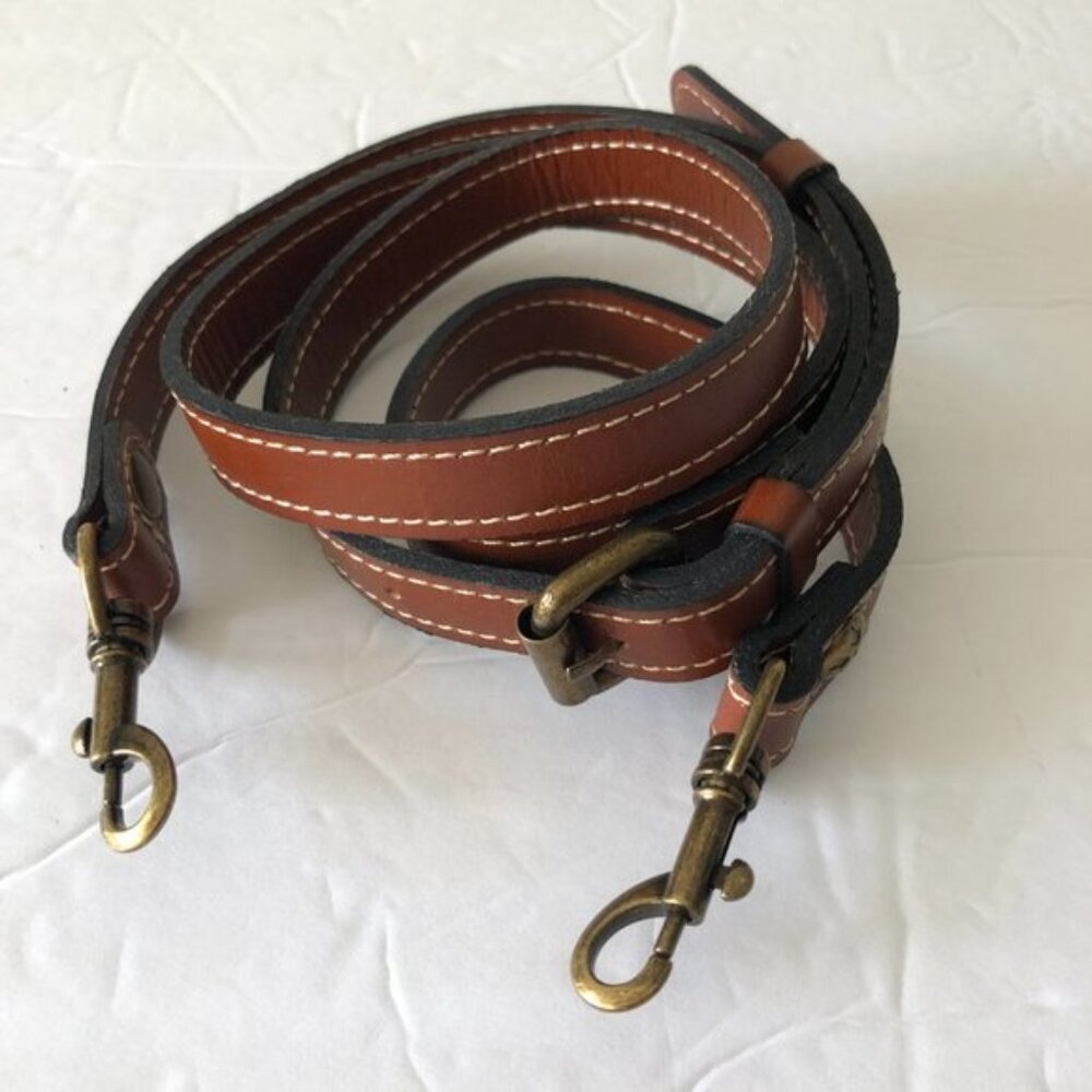 CLIP-ON PATRICIA NASH BROWN FLORENCE LEATHER REPLACEMENT SHOULD XBODY STRAP NEW